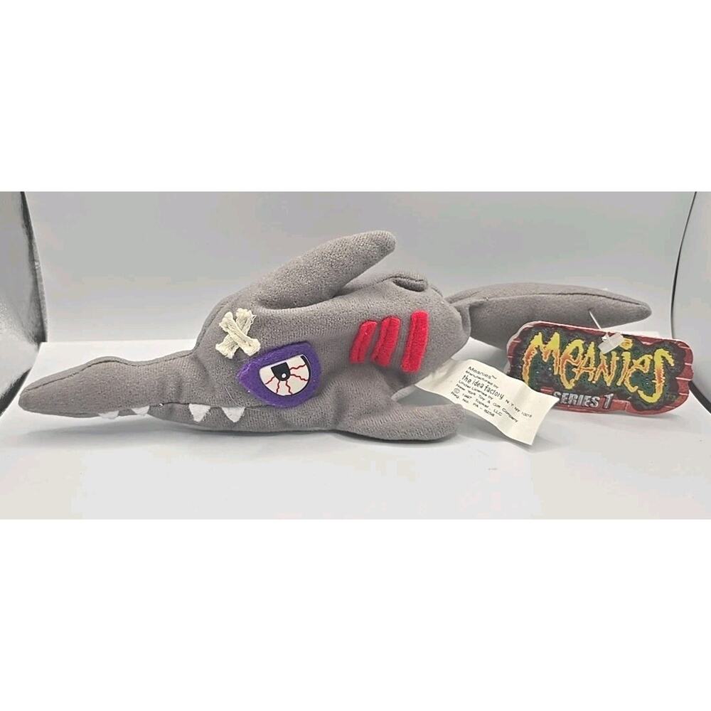 1997 Meanies Series 1 Sledge The Hammered Head Shark Plush Animal w Tag BB27